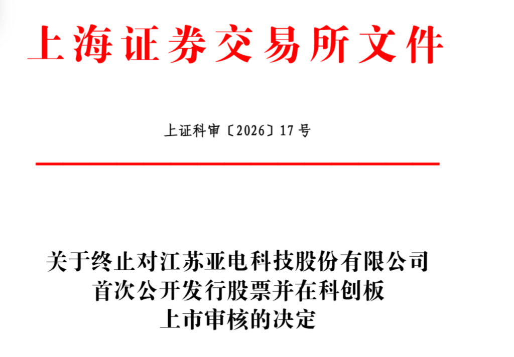 江苏亚电科技成今年科创板首家IPO终止企业:客户集中度较高,存在应收账款无法收回风险