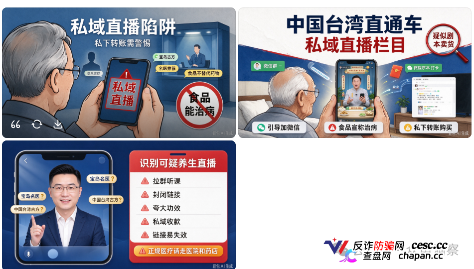 警惕私域直播 “台湾直通车” 栏目!假借宝岛名医之名,专门忽悠中老年人(1) 警惕私域直播 “台湾直通车” 栏目!假借宝岛名医之名,专门忽悠中老年人(1)
